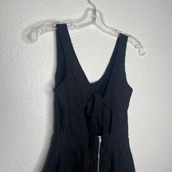 Aeropostale Womens Dress Size XS Black Floral Lace Sleeveless Short - Picture 13 of 15